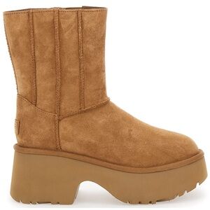 UGG Classic Twin Seam New Tan Suede Platform Ankle Boots Women’s 11 Side Zip